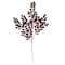 37" Red Glittered Leaves Artificial Christmas Spray